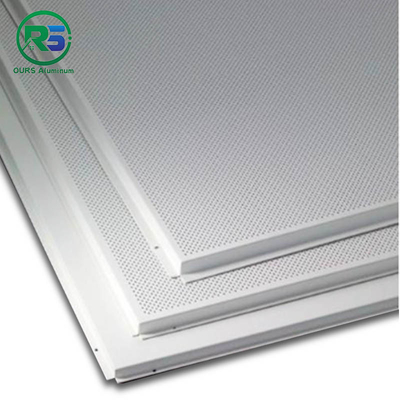 Architectural Extrusions Lay In Metal Ceiling Tiles  Pure White Coated 300*300mm
